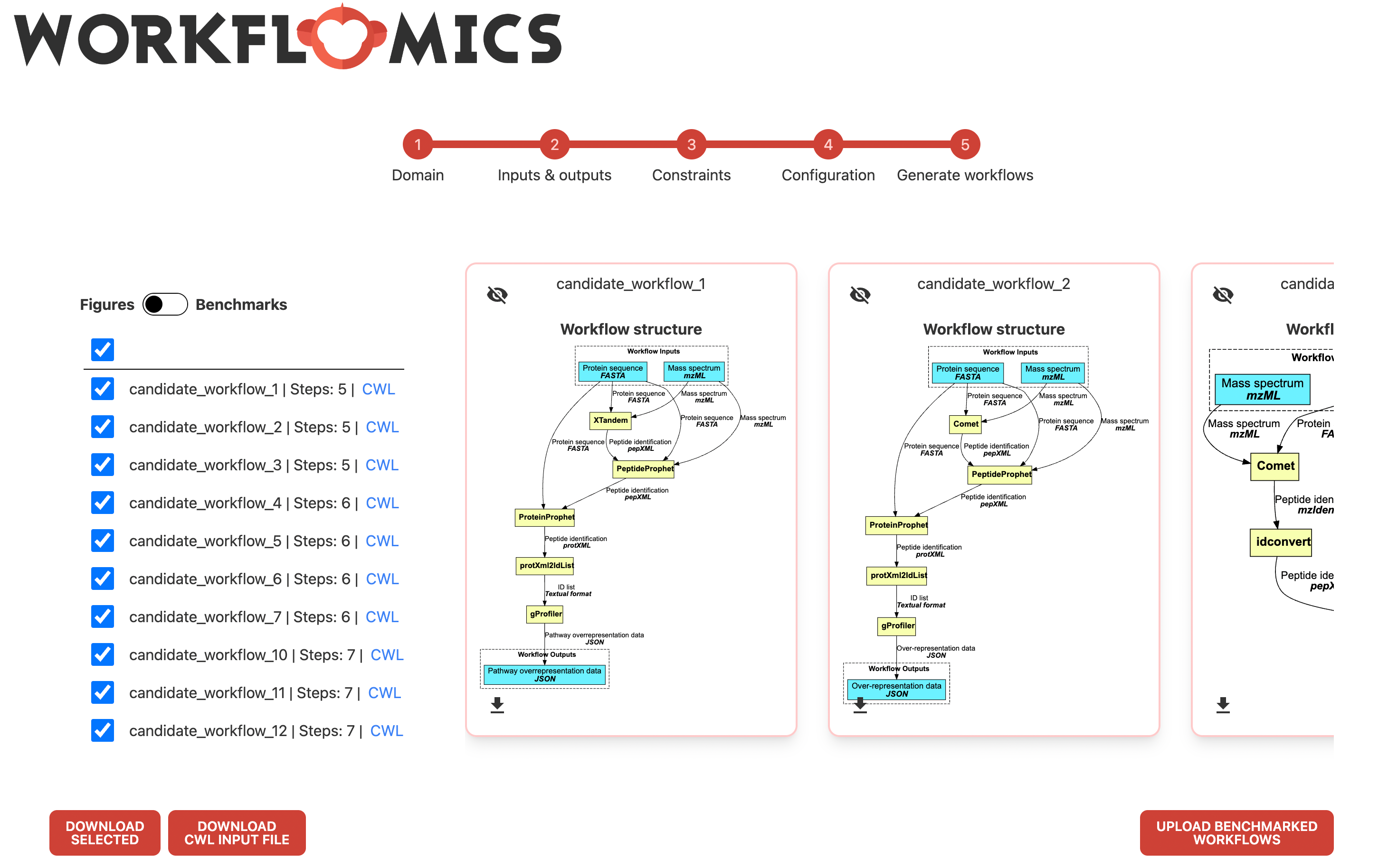 Candidate workflows